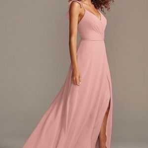 Blush Chiffon David’s Bridal Gown Size 4